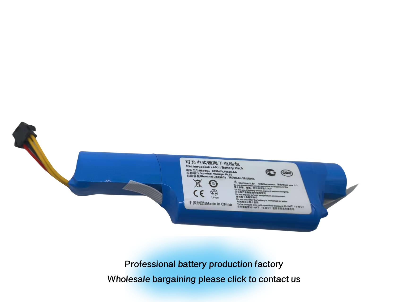 2600 mAh / 28.08 Wh Replacement Battery Compatible with Vileda VR 102, VR One, VR 201 PetPro, VR 303, 0769-03, 18650-AA