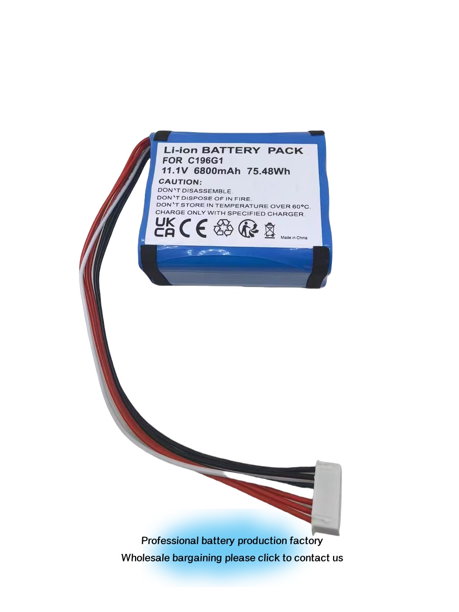 10.8 V 6800 mAh Lithium Battery Suitable for Marshall Tufton Bluetooth Speaker Battery C196G1-3