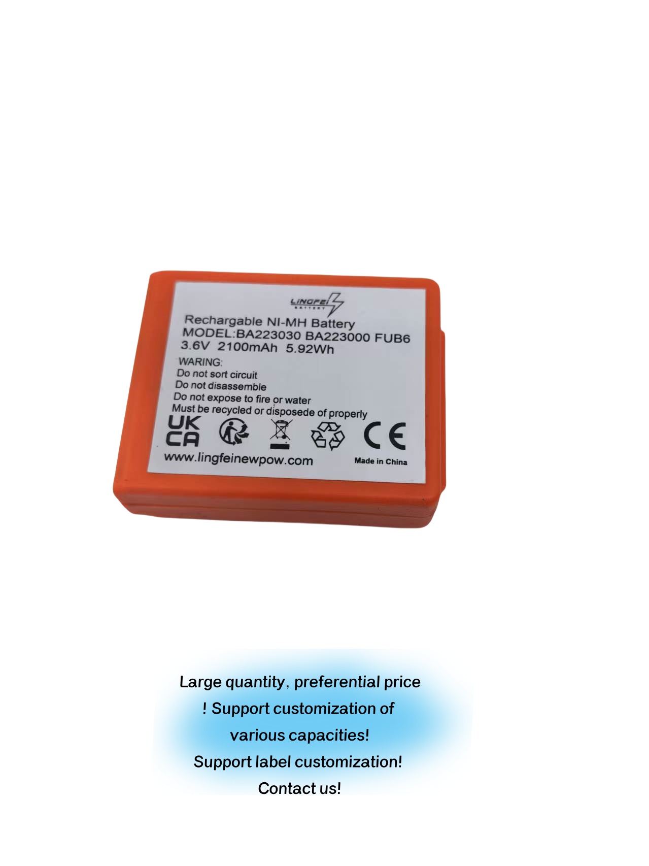 Replaces HBC FUB6 and others BA223000 BA223030 BATTERY