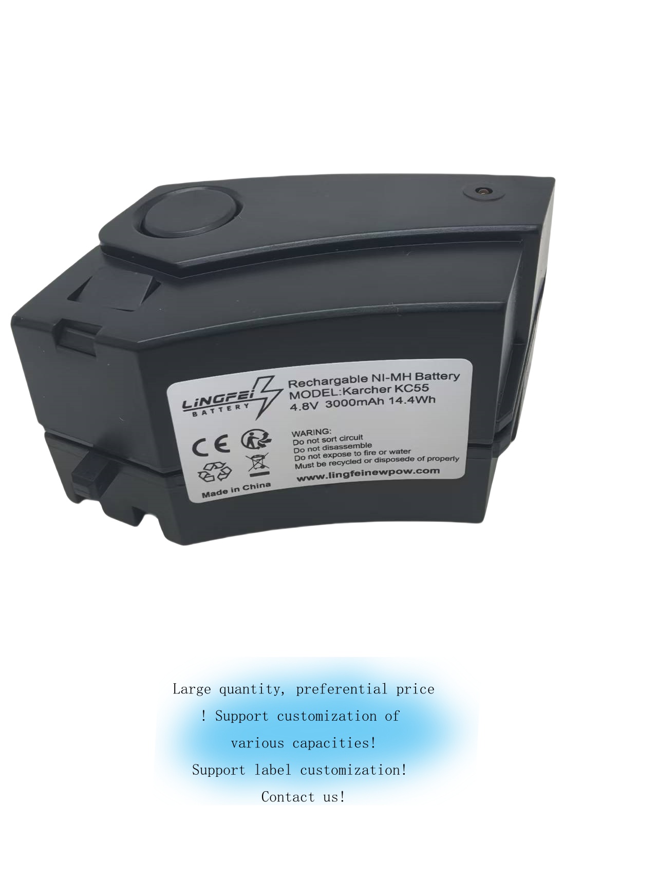 replace Battery for Karcher K55 Cordless Electric Broom, KC55, 1258-5050, 28100010, 6.654-118.0, GP 160SCHE,