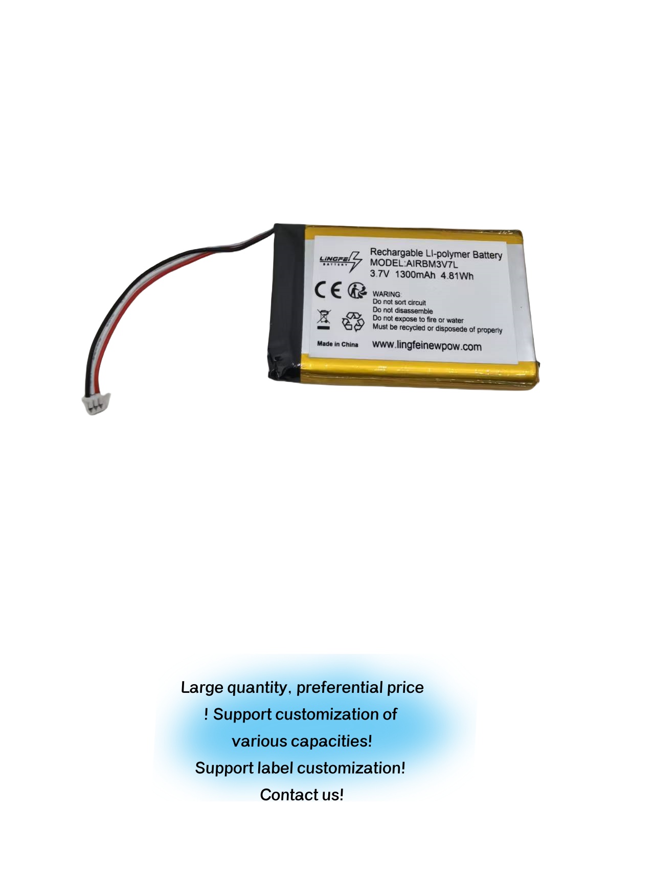 FITHOOD Battery Replacement for AUTEC Air A4, Air A6, Air A8 Part NO AIRBM3V7L, BH3V7L