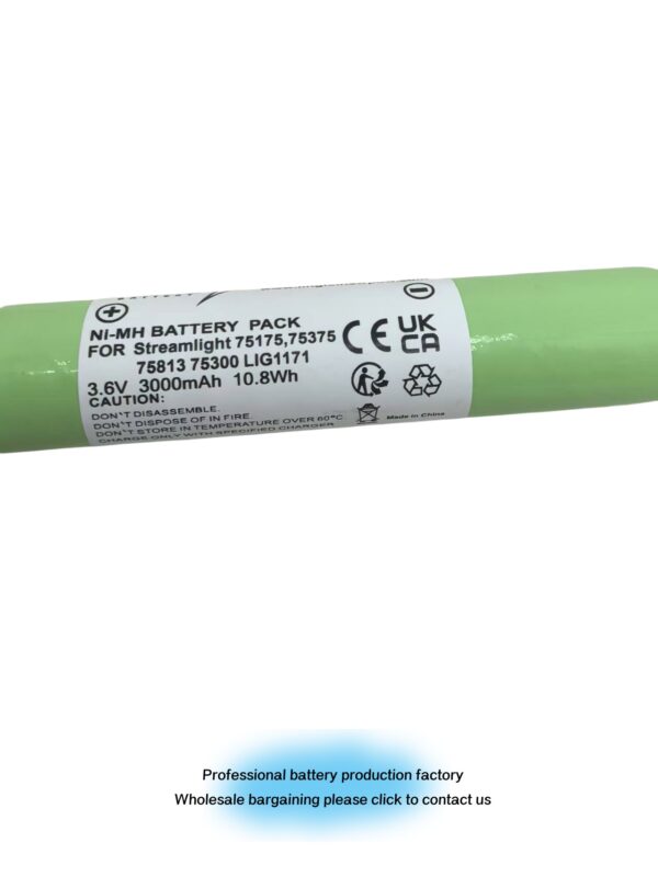 Battery Compatible with Pelican Streamlight 75735, 75736, 75737, 75813, 76000, 76001, 76002 Torch Head Torch (3000mAh, 3.6V, NiMH)