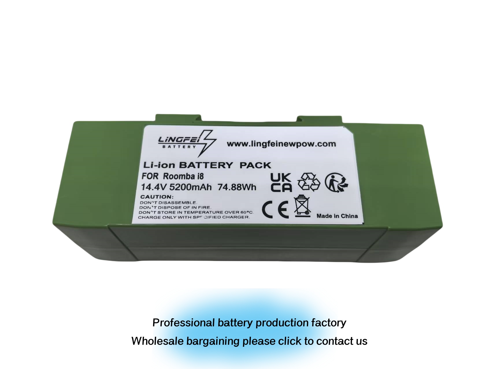ABL-F Cleaner Battery for iRobot Roomba i8 i8+ i8550 i7 i7+ 7150 7156 7550 7558 i6 i4 4150 i4+ 4550 i3 i3+ 3150 3158 e5 e5 150 e6 E6198 J7 J7+ J7550 J7150 14.4V 5200mAh
