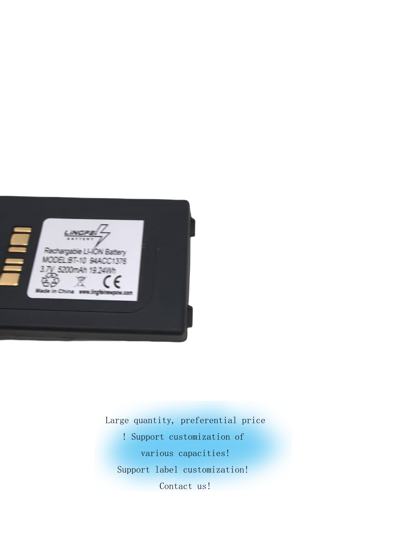 94ACC1376, 94ACC1377, 94ACC0112, BT-10, BT-27, BT-34 Battery for Datalogic Elf MDE Barcode Scanner Battery Replacement – 5200mAh/6800mAh 3.6V – 3.7V Lithium Ion