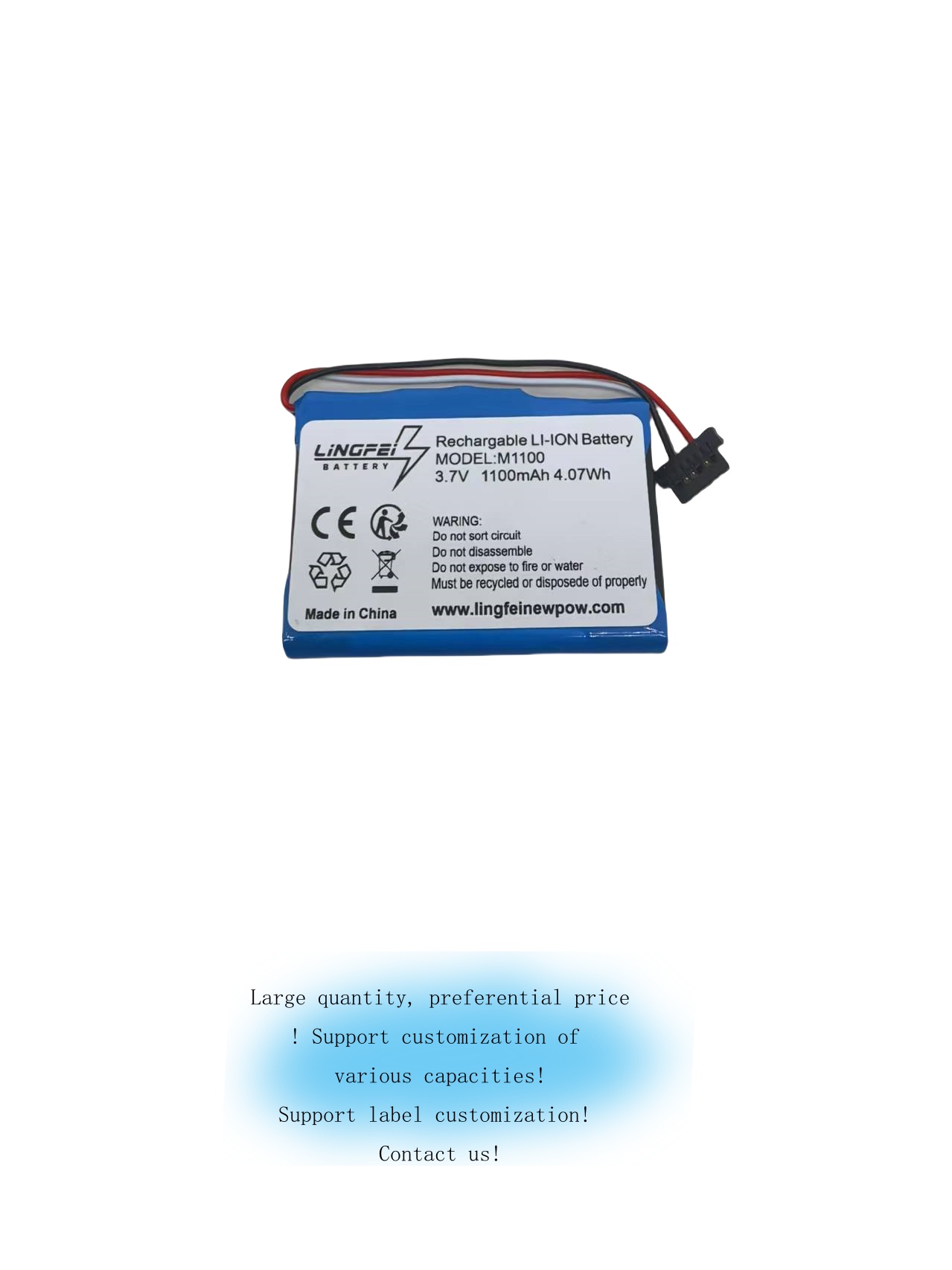 3.7V battery for Magellan M1100, RoadMate 1440 Li-ion NEW