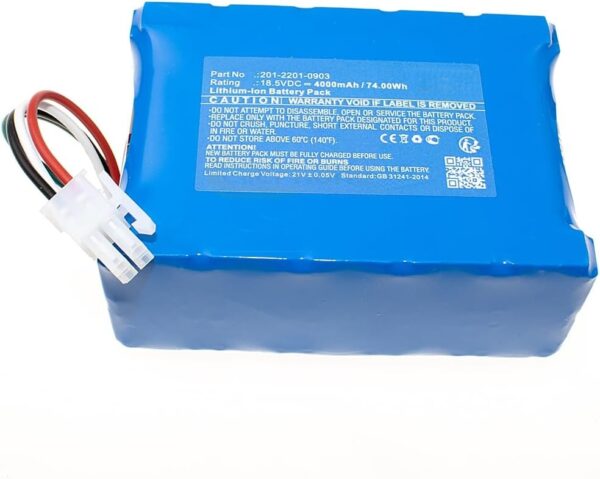 Replacement Battery for Ecovacs Baize, G1-800, G1-800G, Goat G1, Goat G1 1600, Goat GX, GX-600 PN:Ecovacs 201-2201-0903, 201-2325-010, 201-2325-0104 S21-Li-185-5800, S26-LI-180-4000 5200mAh / 96.2Wh - 图片 3