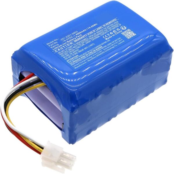 Replacement Battery for Ecovacs Baize, G1-800, G1-800G, Goat G1, Goat G1 1600, Goat GX, GX-600 PN:Ecovacs 201-2201-0903, 201-2325-010, 201-2325-0104 S21-Li-185-5800, S26-LI-180-4000 5200mAh / 96.2Wh