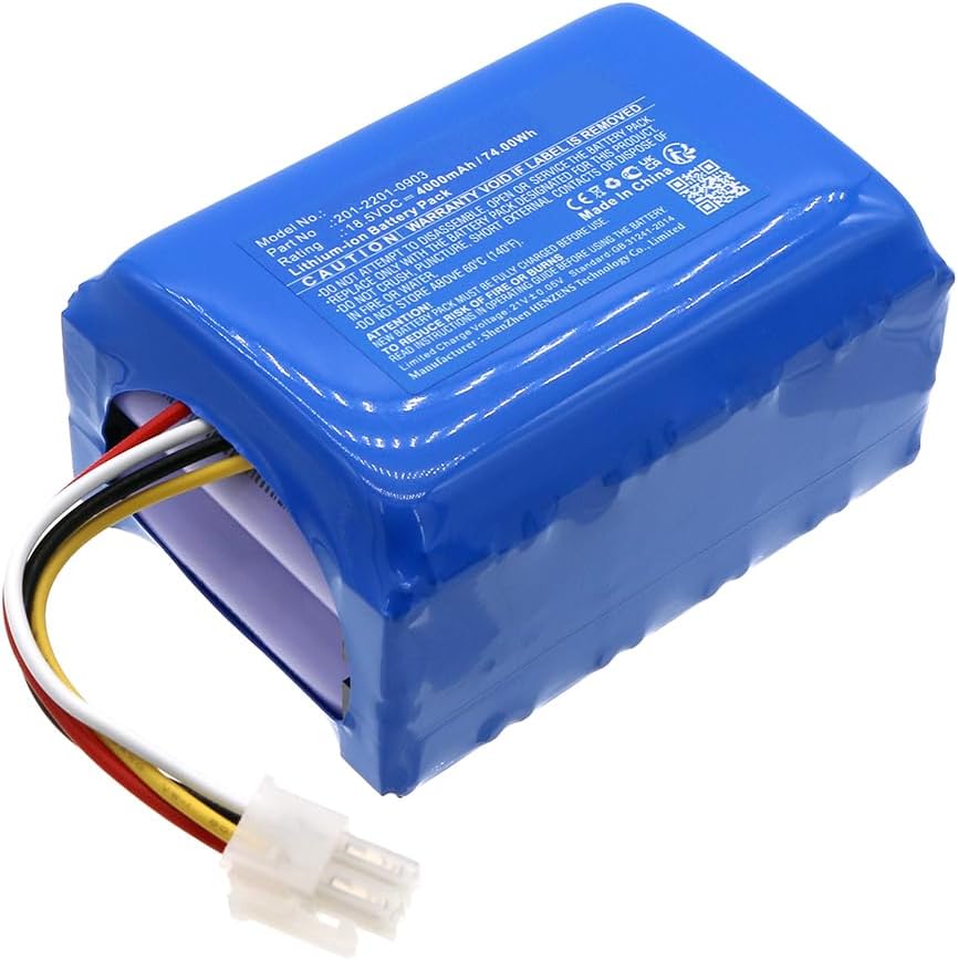 Replacement Battery for Ecovacs Baize, G1-800, G1-800G, Goat G1, Goat G1 1600, Goat GX, GX-600 PN:Ecovacs 201-2201-0903, 201-2325-010, 201-2325-0104 S21-Li-185-5800, S26-LI-180-4000 5200mAh / 96.2Wh